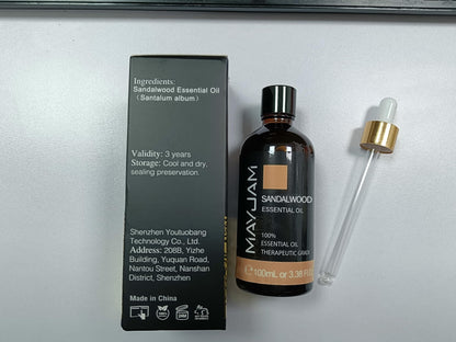 MAYJAM Sandalwood Essential Oil - 100ML Bottle for Diffuser, Soap & Candle Making