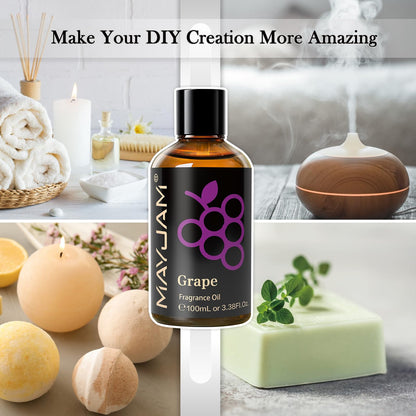 MAYJAM 100ML Grape Fragrance Oil with Glass Dropper – Diffusers & DIY