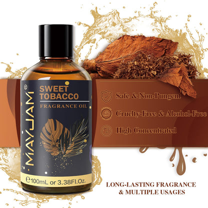 MAYJAM Sweet Tobacco Fragrance Oil 100ml – Glass Dropper for Diffusers & DIY
