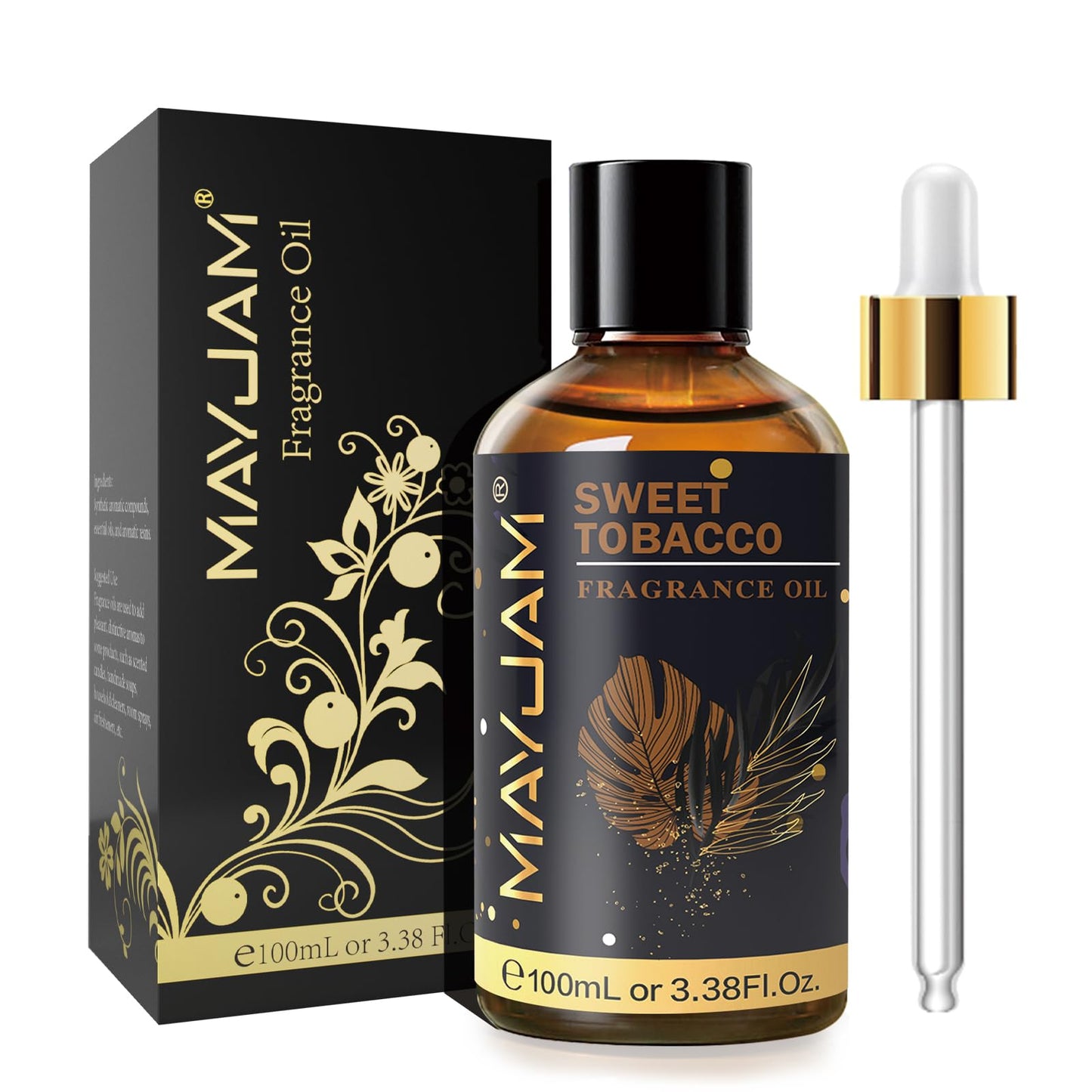 MAYJAM Sweet Tobacco Fragrance Oil 100ml – Glass Dropper for Diffusers & DIY