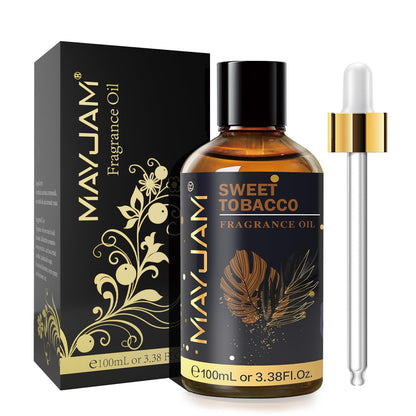 MAYJAM Sweet Tobacco Fragrance Oil 100ml – Glass Dropper for Diffusers & DIY