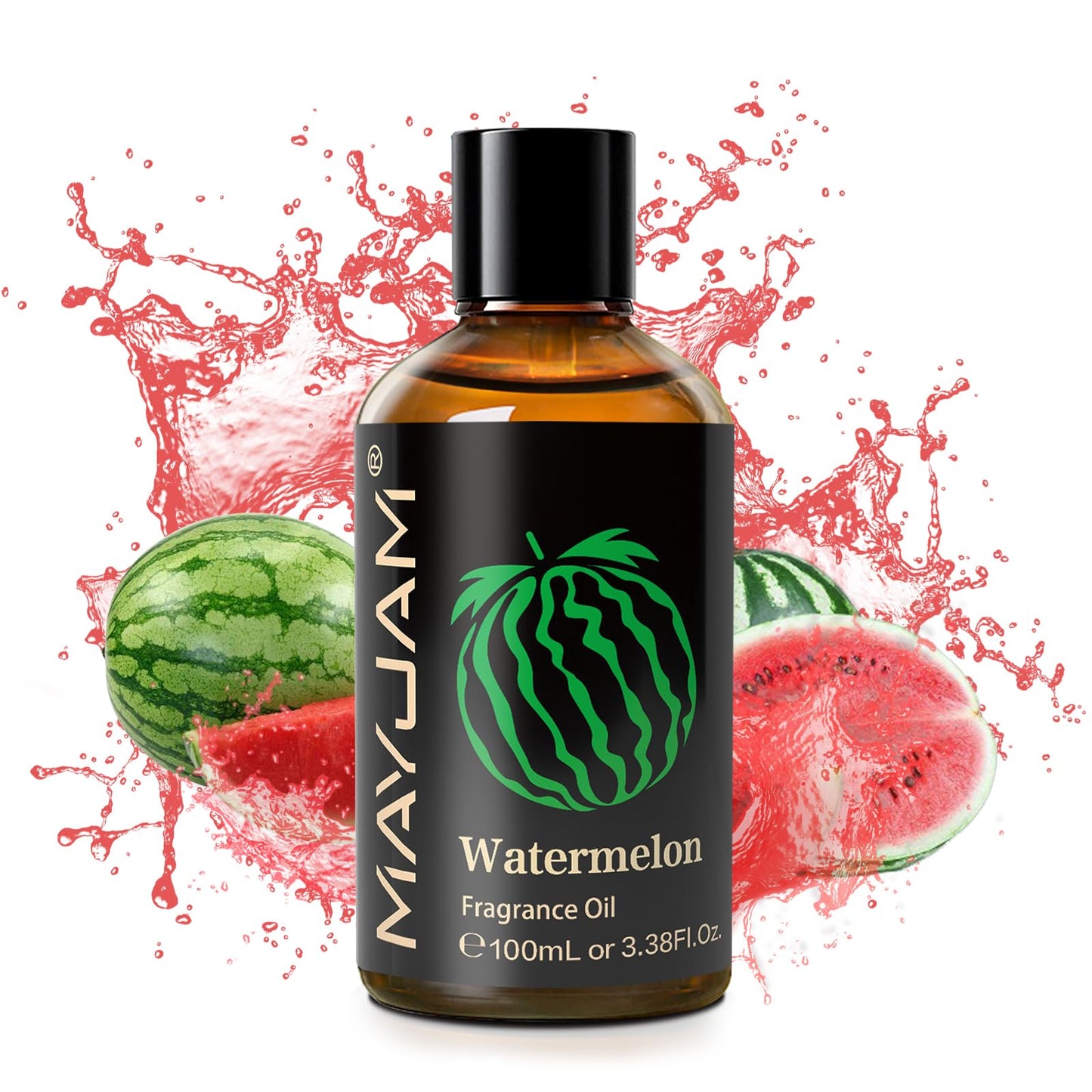 MAYJAM Watermelon Fragrance Oil 100ml – Glass Dropper, Diffuser Use & DIY Soap and Candle Making