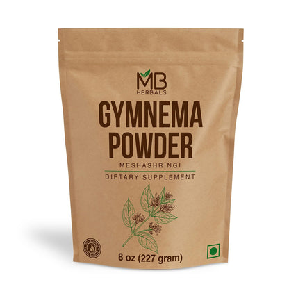 MB Herbals Gymnema Leaf Powder 8 oz | Meshashringi (Gymnema Sylvestre) 227g