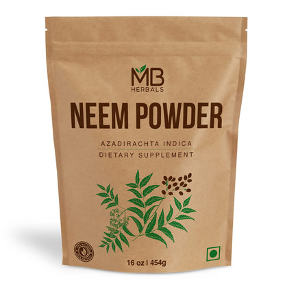 MB Herbals Neem Powder 454g – Wild Crafted Neem for Skin & Hair Care