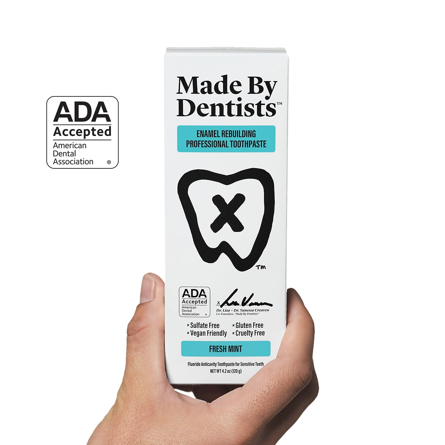 Made by Dentists Enamel Rebuilding Toothpaste - 2 Pack | ADA Approved Nano Hydroxyapatite