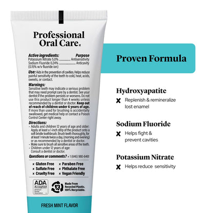 Made by Dentists Enamel Rebuilding Toothpaste - 2 Pack | ADA Approved Nano Hydroxyapatite