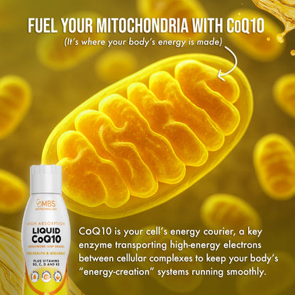 MBS Biotechnology Liquid CoQ10 120mg – 35 Servings, Superior Absorption