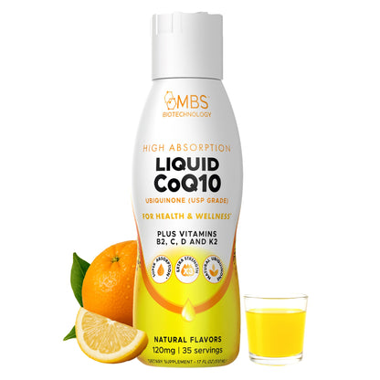 MBS Biotechnology Liquid CoQ10 120mg – 35 Servings, Superior Absorption
