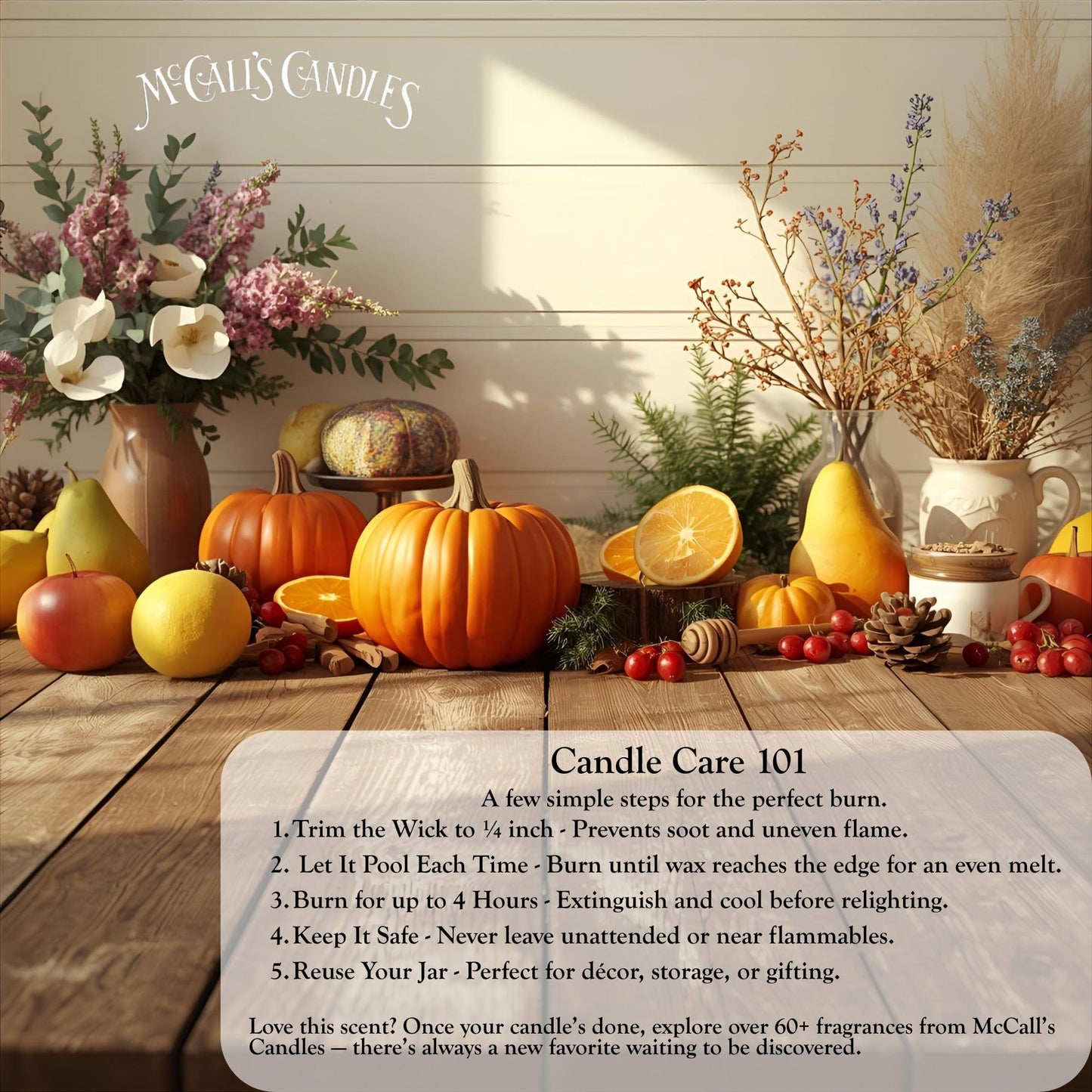 McCall’s Candles | Lavender Magnolia 26 oz – USA-Poured, Vintage Rustic Jar