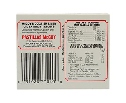 Mccoy Cod/Fish Liver Oil Extract Tablets 40