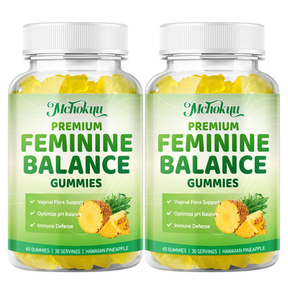 Mchokuu Premium Feminine Balance Gummies - pH Balance & Immune Support, 120 Gummies