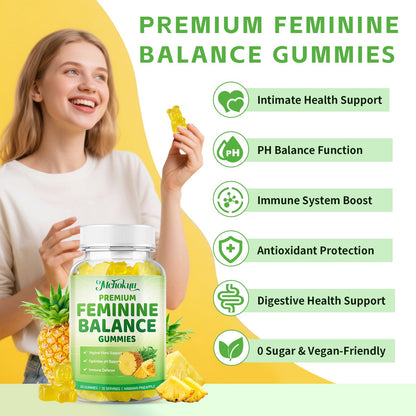Mchokuu Premium Feminine Balance Gummies - pH Balance & Immune Support, 120 Gummies