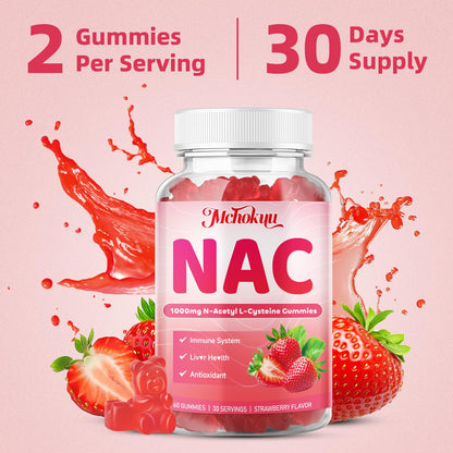 Mchokuu NAC Gummies 1000mg – Immune Support & Antioxidant (Adults & Kids)