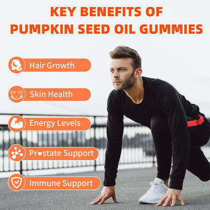 Mchokuu Pumpkin Seed Oil Gummies 4000mg + Saw Palmetto – Hair & Skin