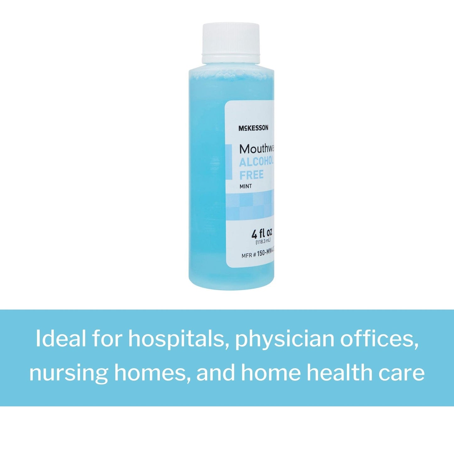 McKesson Mouthwash – Alcohol-Free Mint, 4 oz, 1 Count