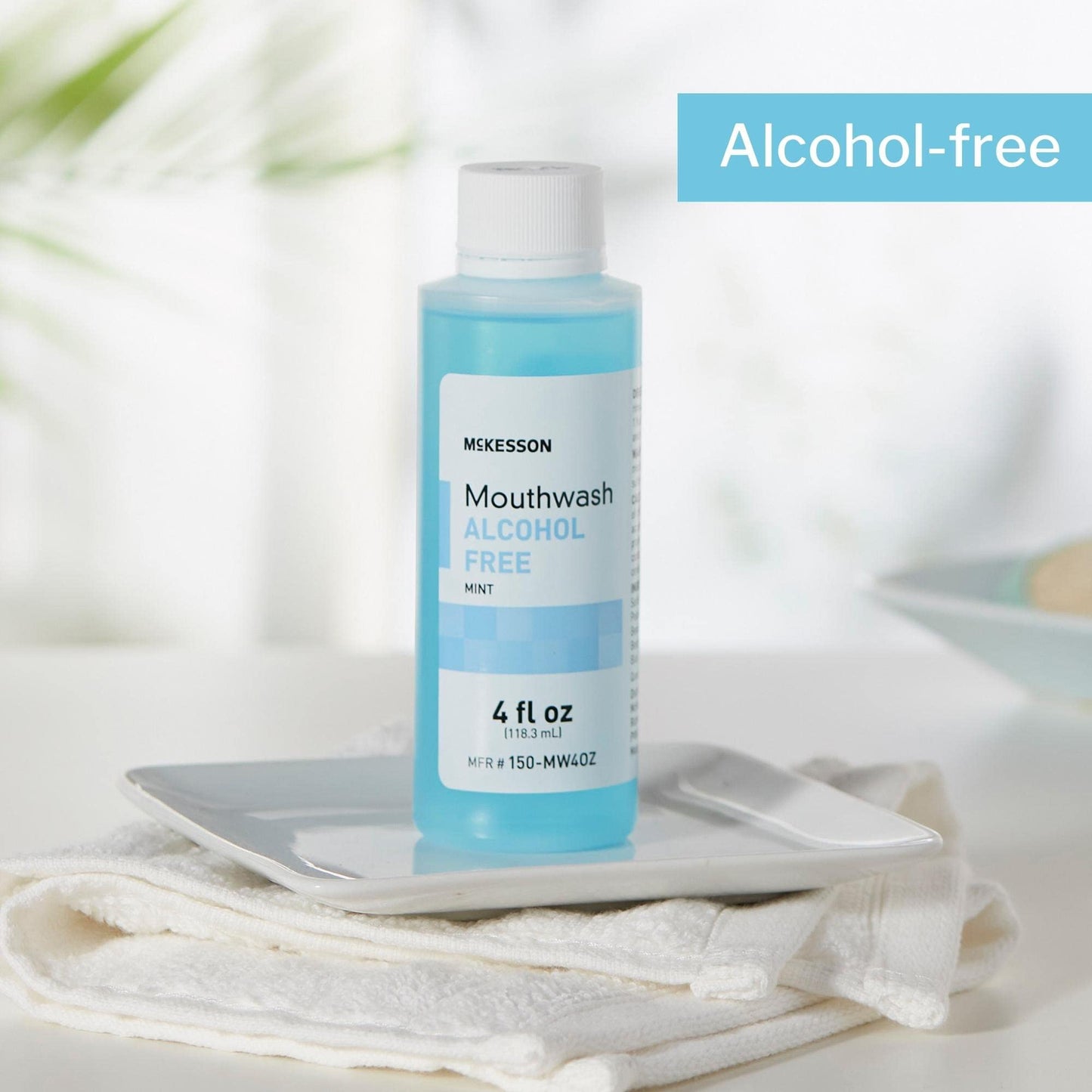 McKesson Mouthwash – Alcohol-Free Mint, 4 oz, 1 Count