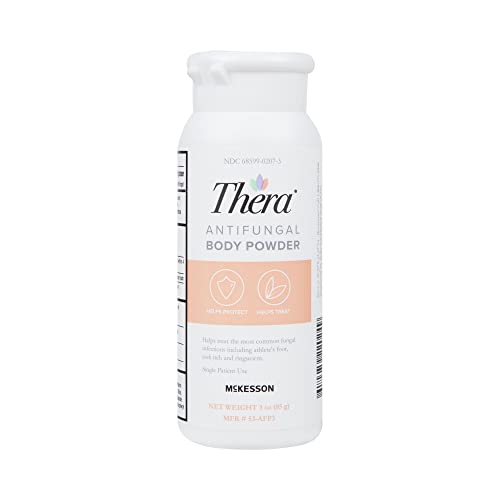 McKesson Thera Antifungal Body Powder 2% - Relief for Athlete's Foot, Jock Itch, Ringworm | 3 oz
