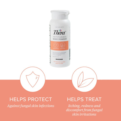 McKesson Thera Antifungal Body Powder 2% - Relief for Athlete's Foot, Jock Itch, Ringworm | 3 oz