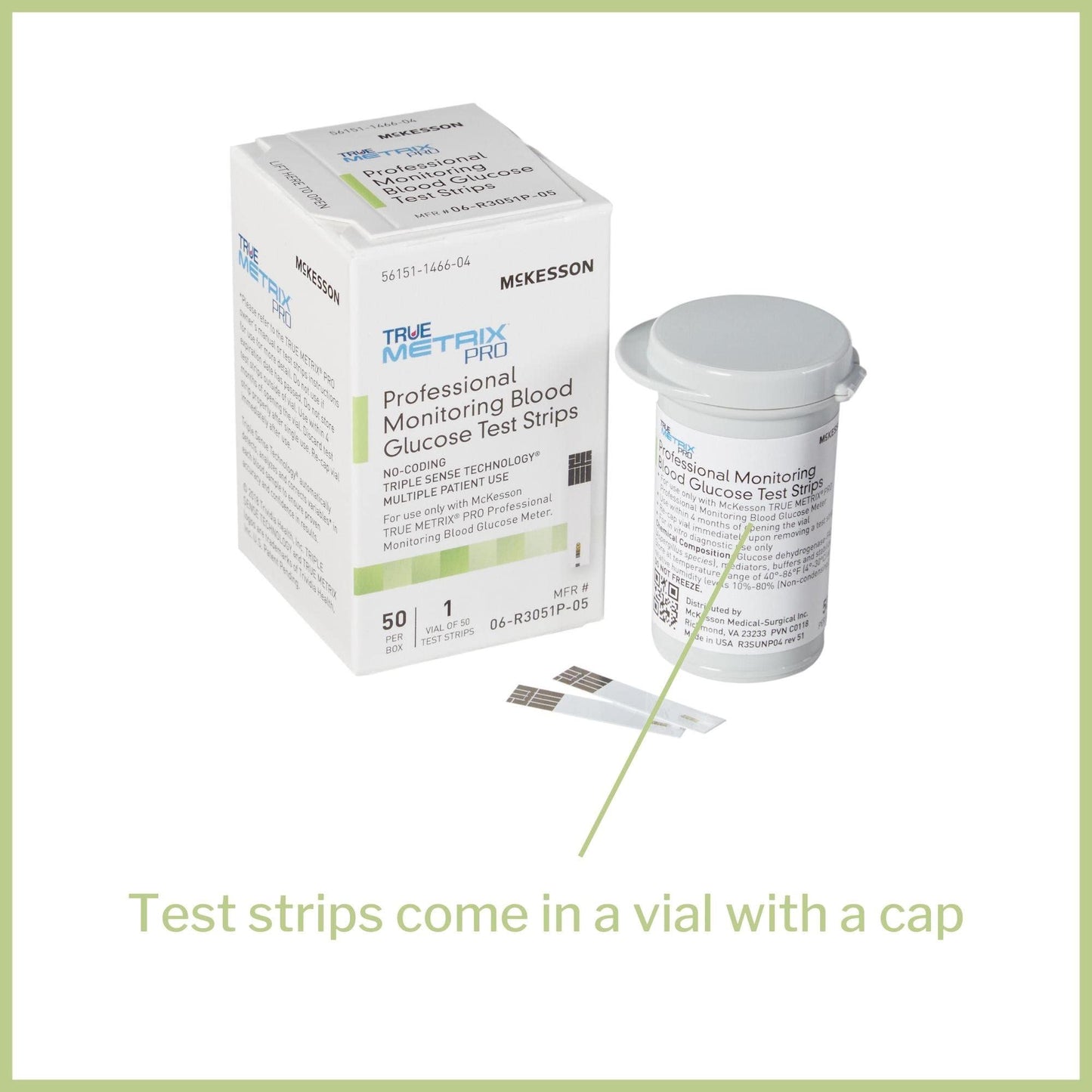 McKesson True METRIX Blood Glucose Test Strips — 50 Strips, Multi-Patient Use