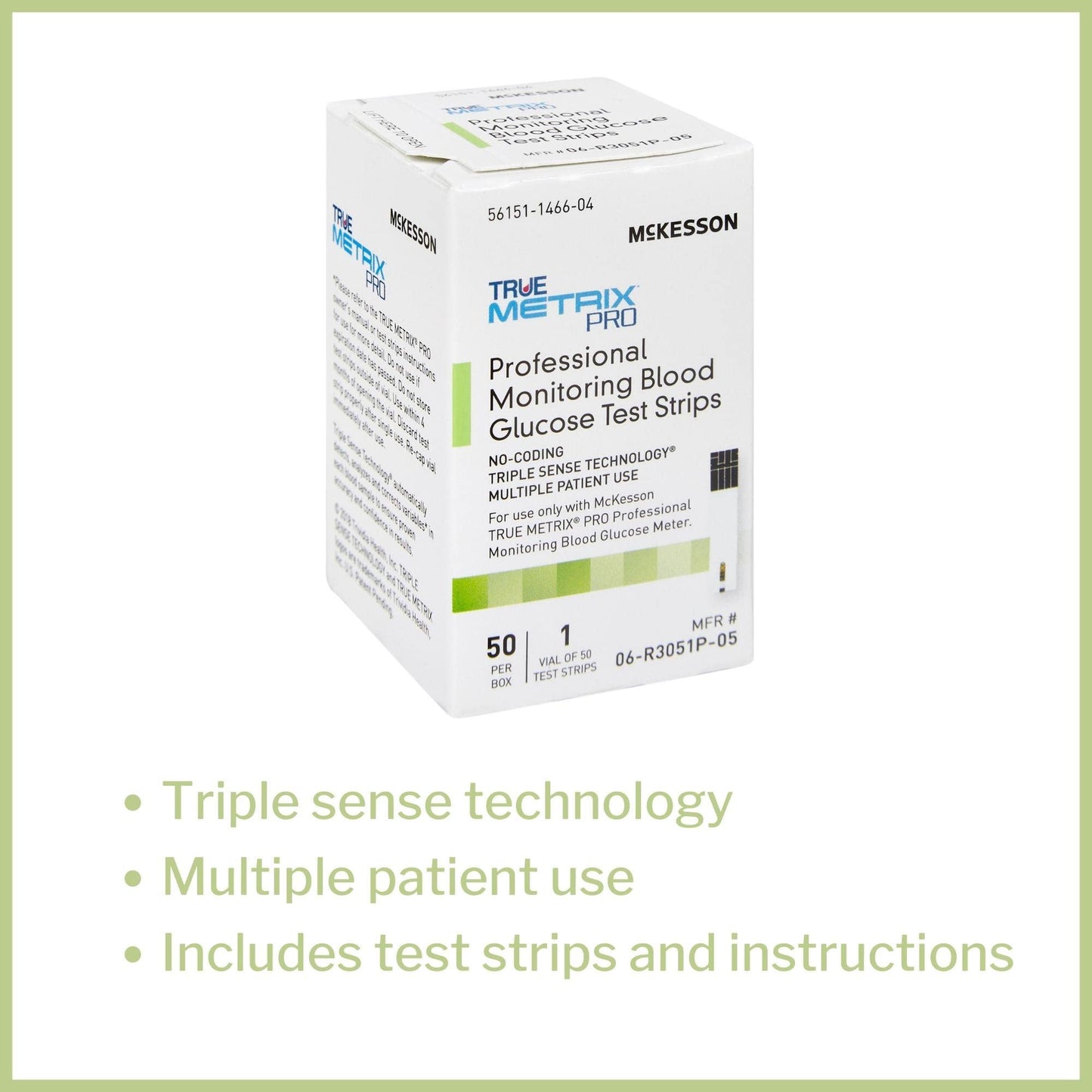 McKesson True METRIX Blood Glucose Test Strips — 50 Strips, Multi-Patient Use