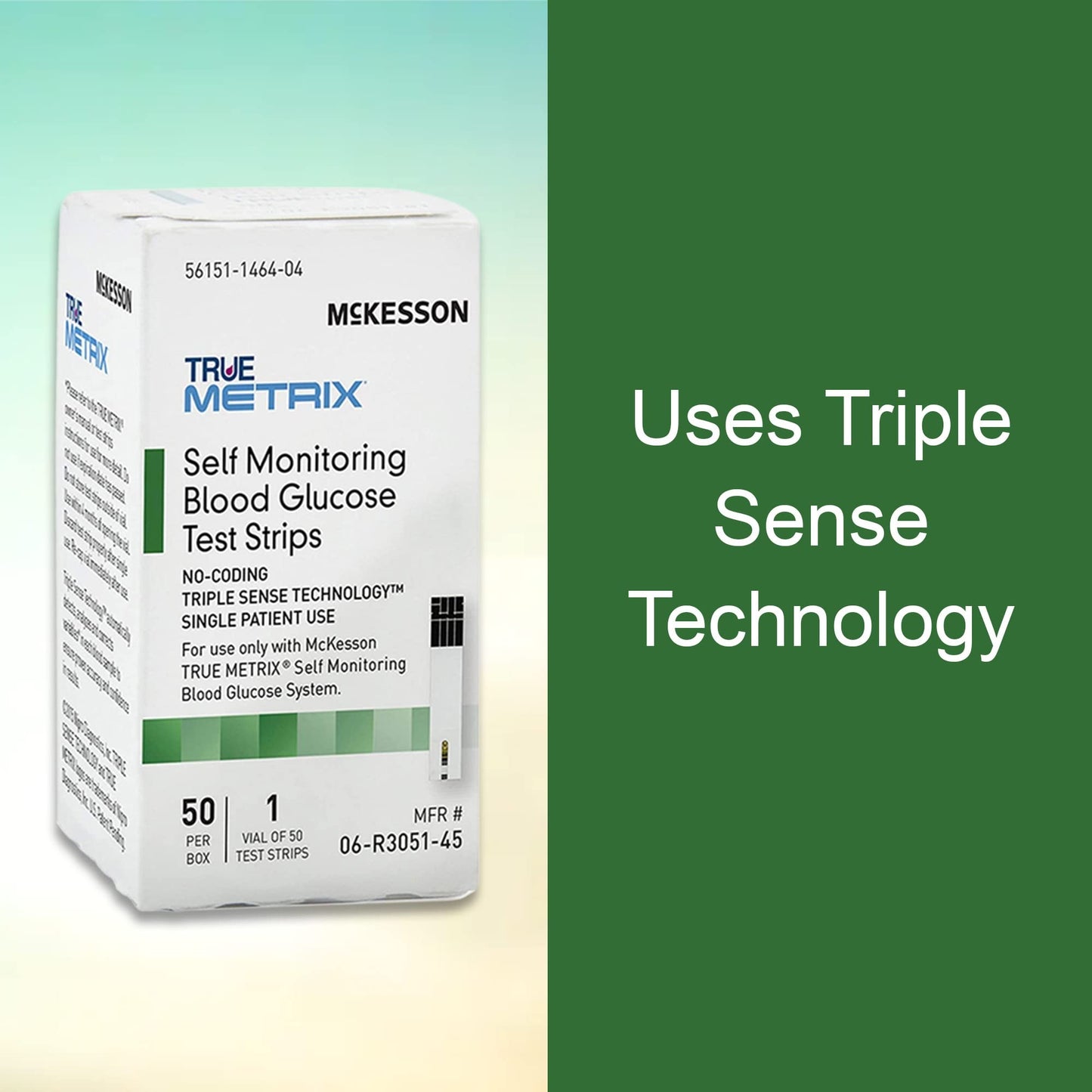 McKesson True METRIX Blood Glucose Test Strips - 50 Strips | Self-Monitoring System