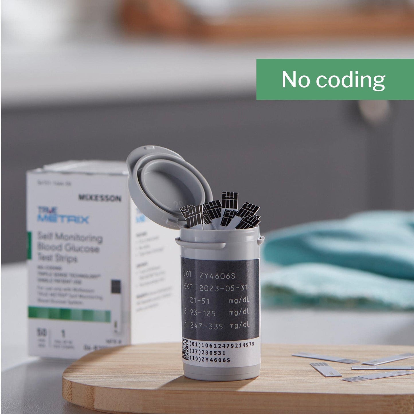 McKesson True METRIX Blood Glucose Test Strips - 50 Strips | Self-Monitoring System