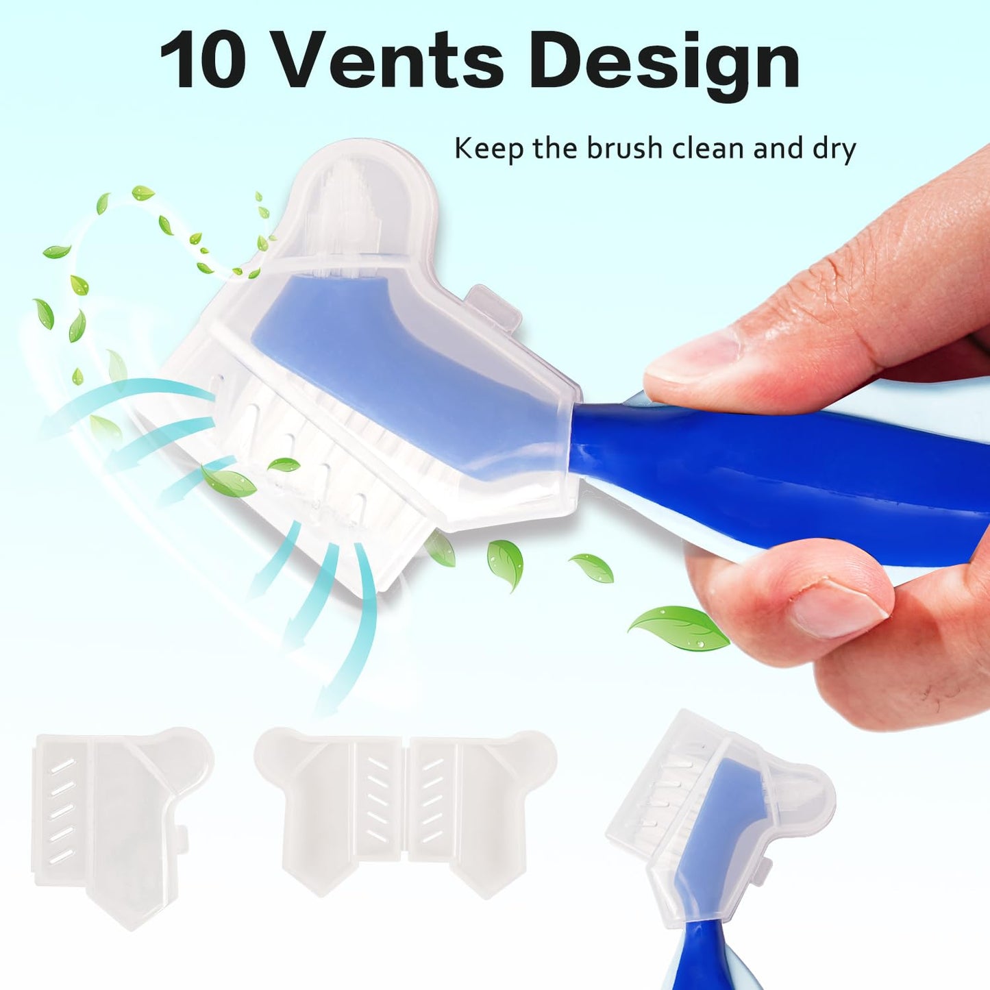 Mckkor Leak-Proof Denture Bath Cup — Dishwasher Safe Denture Case (Transparent Rouge)