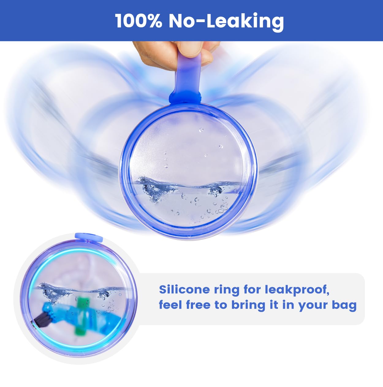 Mckkor Leak-Proof Travel Denture Case Blue – Full Dentures & Retainers