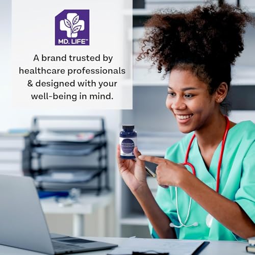 MD. Life Potassium Magnesium Supplement - 90 Capsules | High-Absorption Magnesium & Potassium for Vascular Health & Leg Cramps