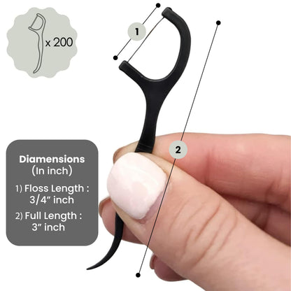 Me Mother Earth Vegan Biodegradable Dental Floss Picks – 200 Count
