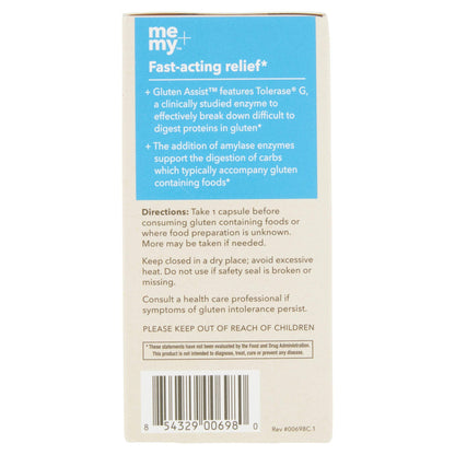 Me + My Gluten Assist Dietary Enzyme Supplement – Fast-Acting Gluten & Carbs Digestive Support