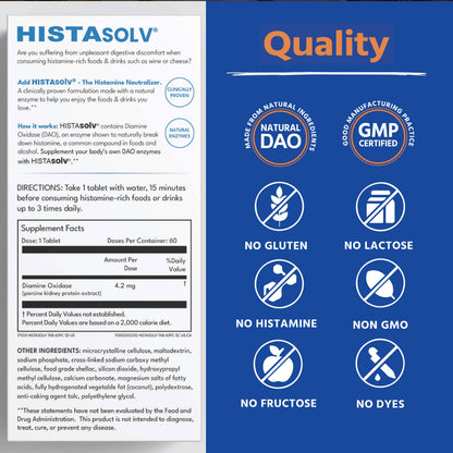 Medagel HISTAsolv Extra Strength DAO Enzyme – Histamine Intolerance (Austria) – 10 Pack
