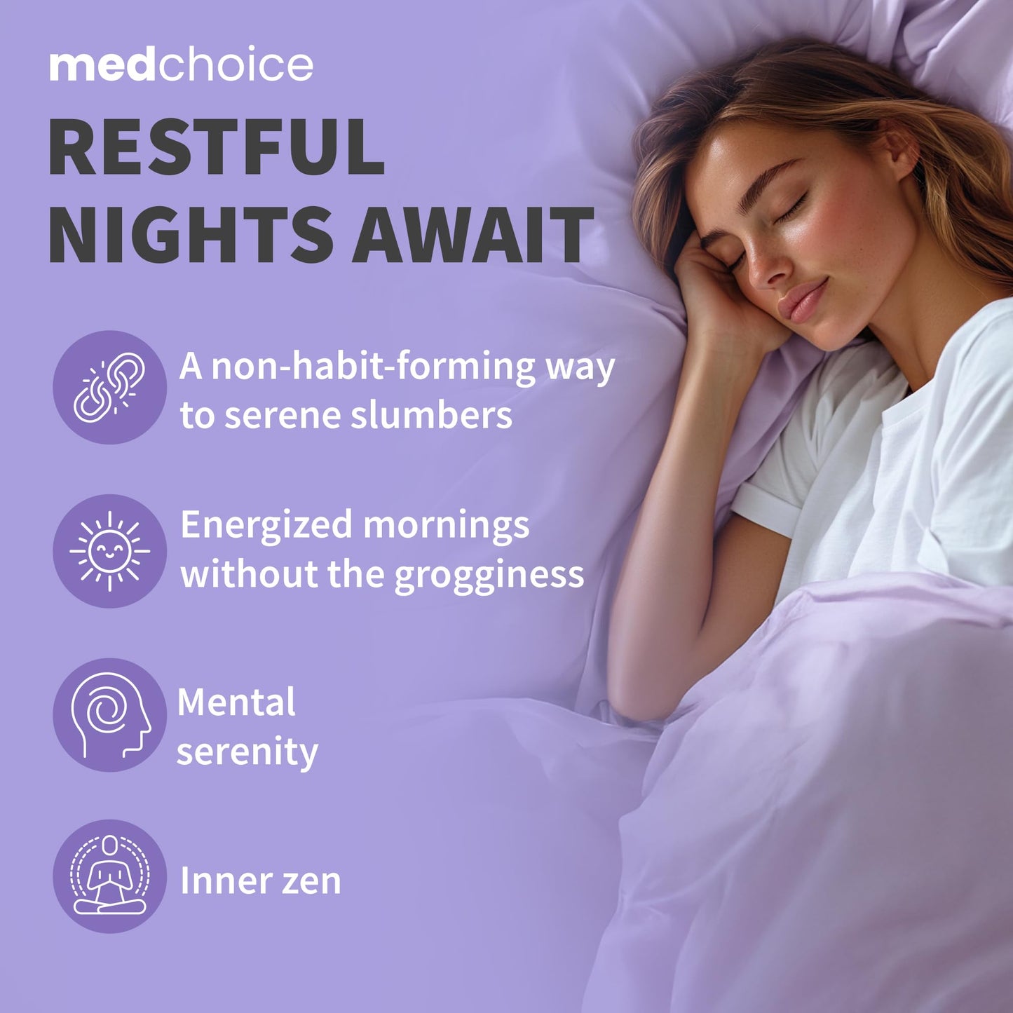 MEDCHOICE 12-in-1 Melatonin Sleep Capsules – 10mg with Magnesium, Ashwagandha (90ct)