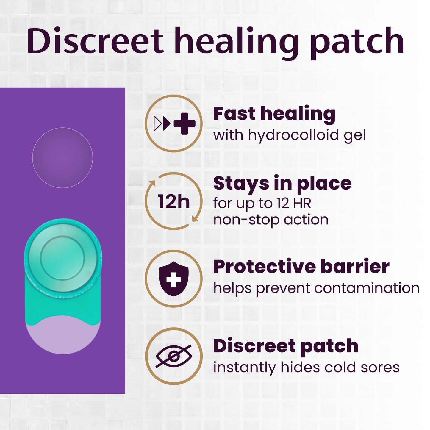 Mederma Cold Sore Discreet Healing Patch | Hydrocolloid Gel for Fast Healing, Pain Relief, Concealment (30 Patches)