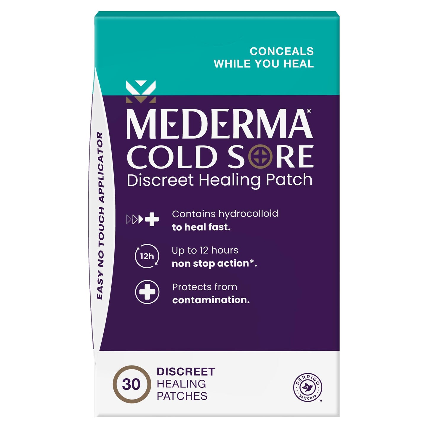 Mederma Cold Sore Discreet Healing Patch | Hydrocolloid Gel for Fast Healing, Pain Relief, Concealment (30 Patches)