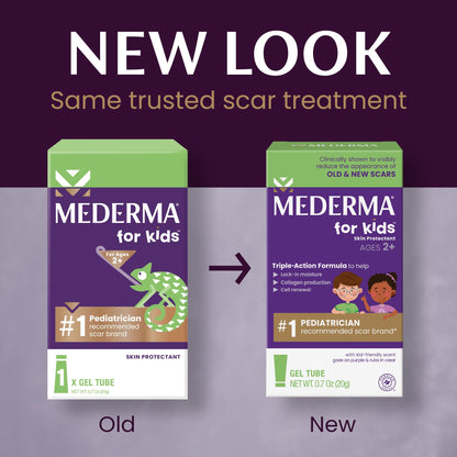 Mederma Scar Gel for Kids — Purple-to-Clear, Grape Scent, 0.70 oz (Ages 2+)
