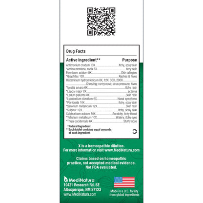 MediNatura BHI Allergy Relief – Natural Multi-Symptom, Non-Drowsy (100 Tablets)