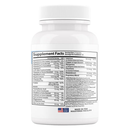 Medical Miracles Cognitive Edge Brain Support - 60 Capsules (30 Day Supply) USA Made