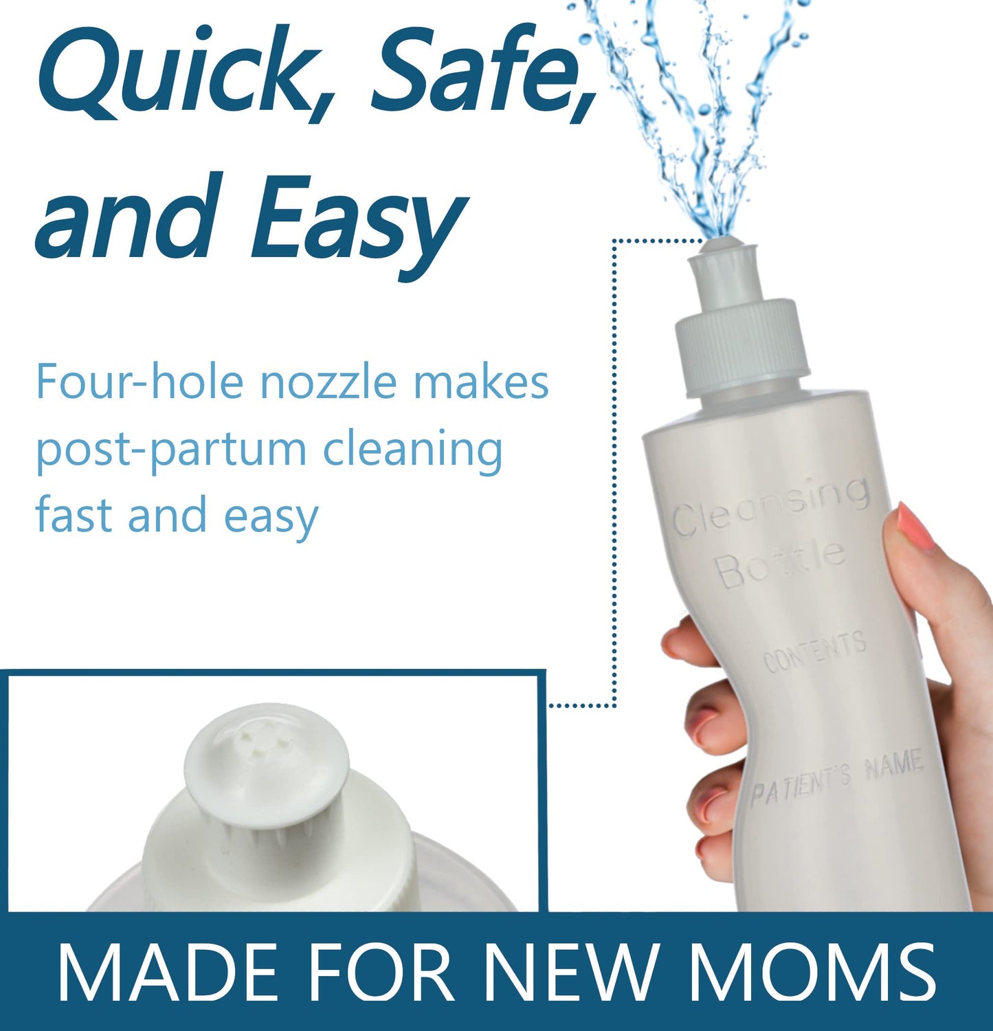 Perineal Lavette Irrigation Bottle for Postpartum Care — 8oz (Pack of 2) | Medical Sales Supply
