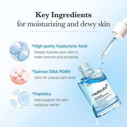 Medicube Hyaluronic Multi Peptide PDRN Serum – Lightweight Hydration & Glow (30ml) British Harmonia | Natural Makeup & Fragrance by British Harmonia UK