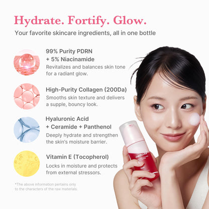 Medicube PDRN Pink Collagen Bubble Serum – Bubble-to-Glow, 99% PDRN Purity & Low-Molecular Collagen