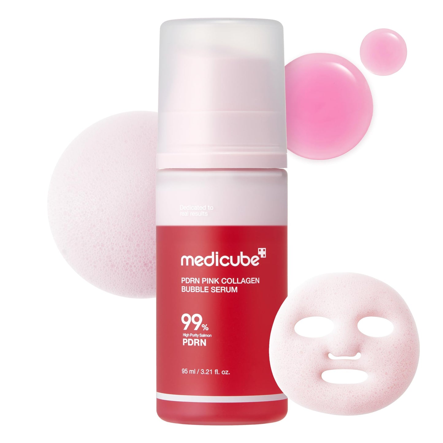 Medicube PDRN Pink Collagen Bubble Serum – Bubble-to-Glow, 99% PDRN Purity & Low-Molecular Collagen