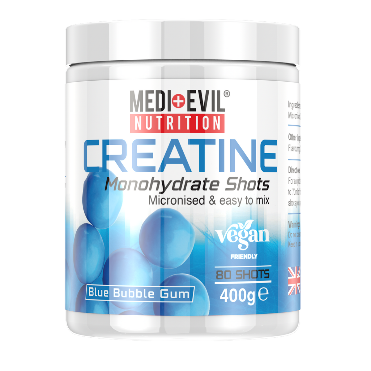 Creatine Monohydrate Shots 400g 123nutrition