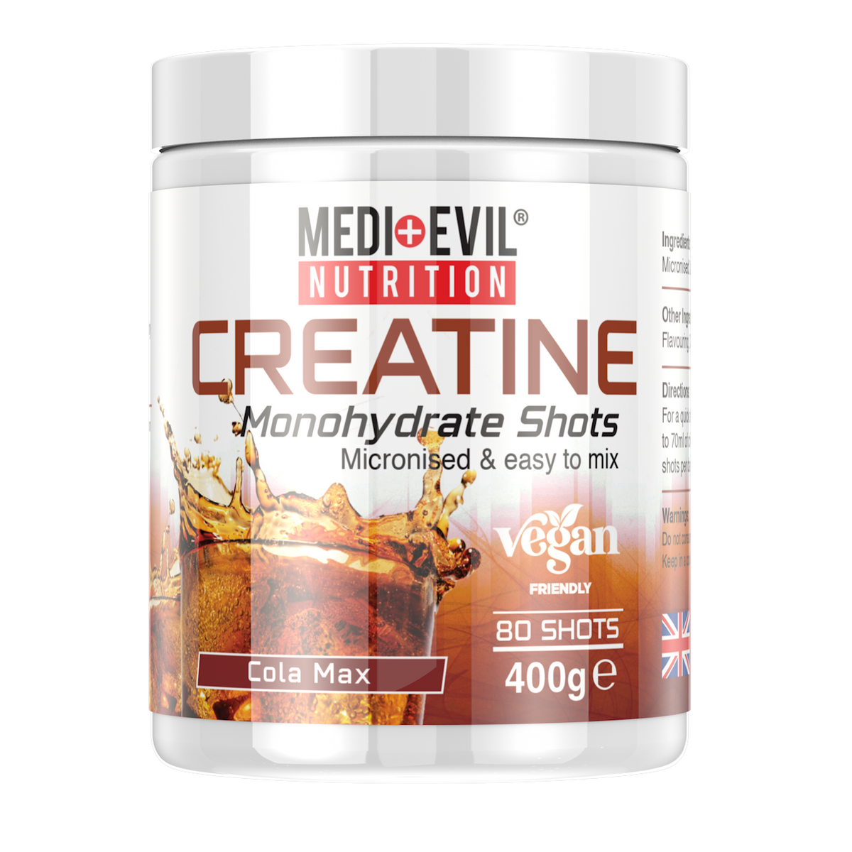 Creatine Monohydrate Shots 400g 123nutrition