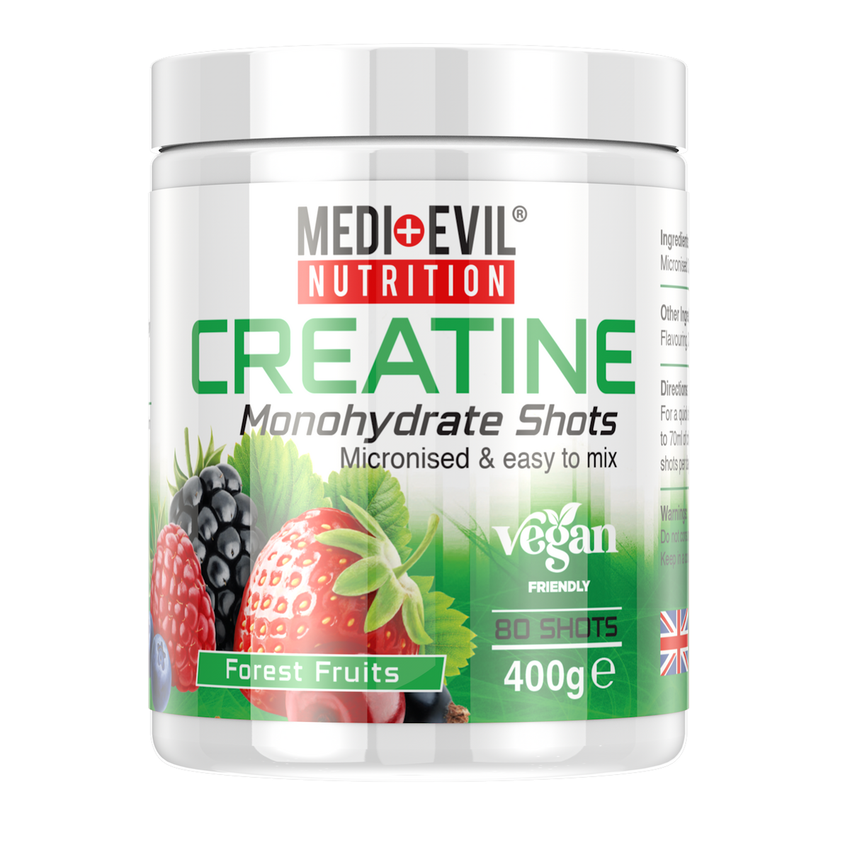 Creatine Monohydrate Shots 400g 123nutrition