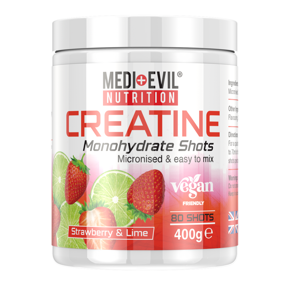 Creatine Monohydrate Shots 400g 123nutrition