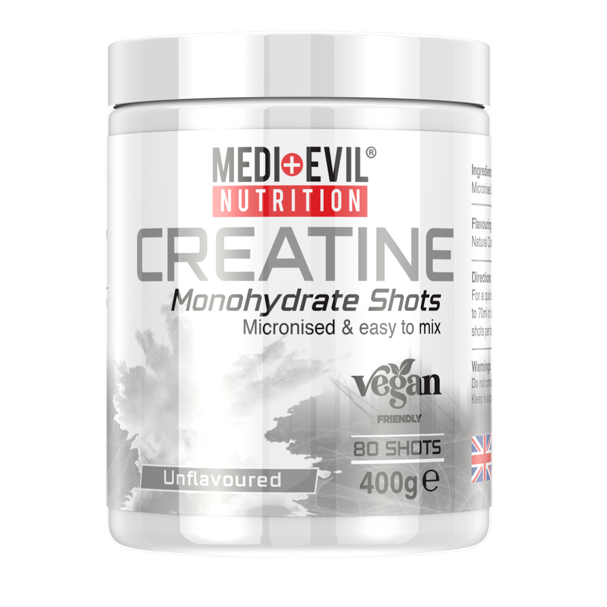 Creatine Monohydrate Shots 400g 123nutrition