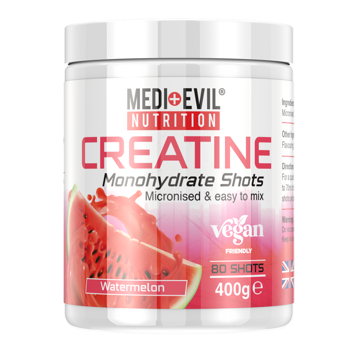 Creatine Monohydrate Shots 400g 123nutrition