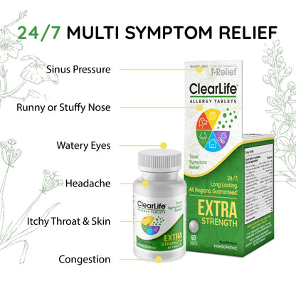 MediNatura ClearLife Extra Strength Allergy Relief – Non-Drowsy, 60 Tablets