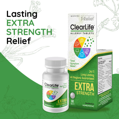 MediNatura ClearLife Extra Strength Allergy Relief – Non-Drowsy, 60 Tablets